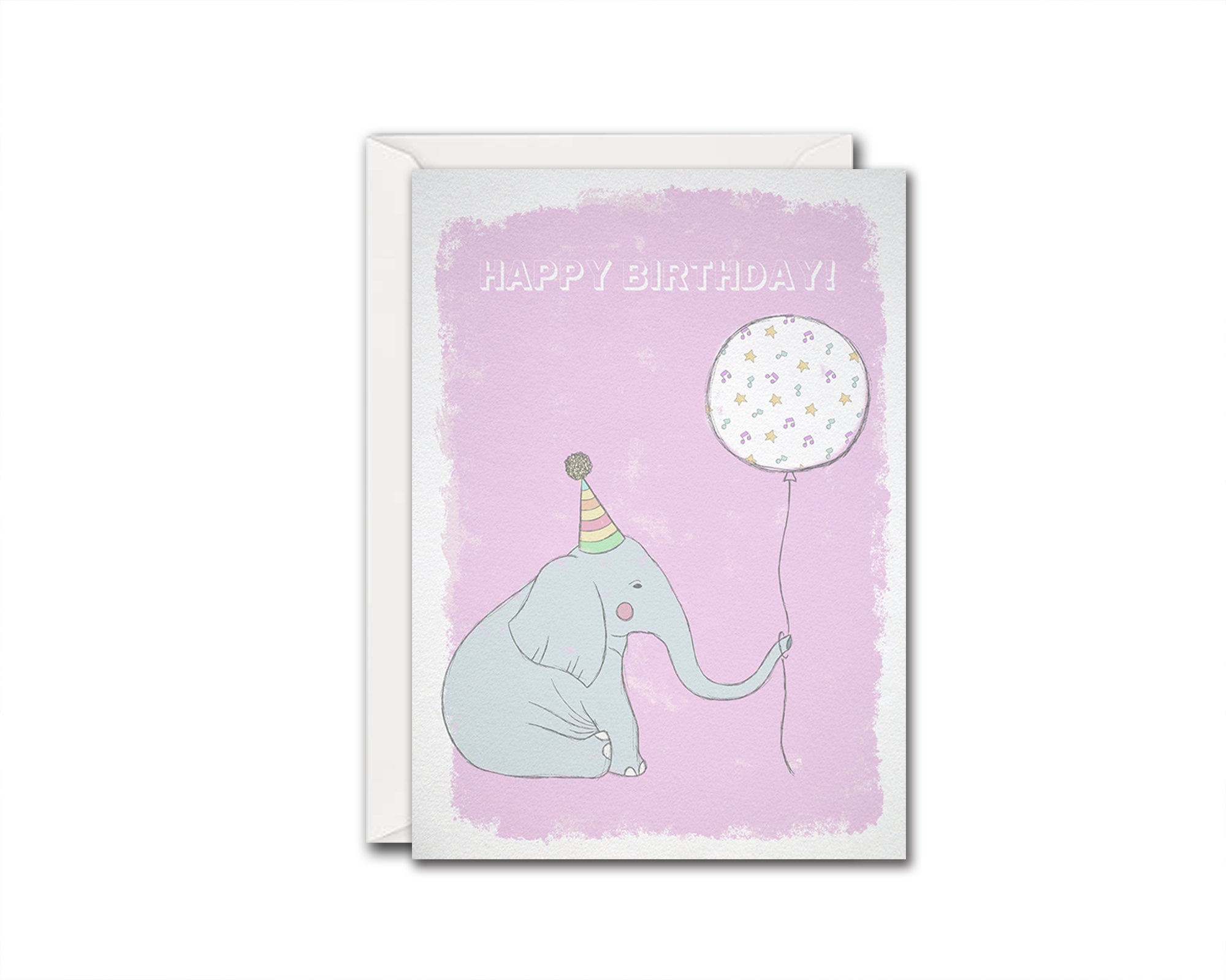 Happy Birthday Elephant Customizable Greeting Cards