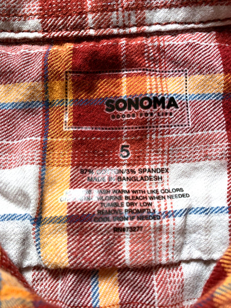 Sonoma Life + Style Boys Flannel Shirt 5T