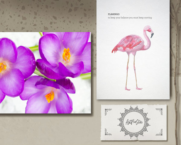 Crocuses Flower Photo Art Customized Gift Cards
