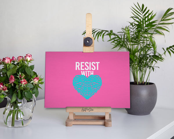 Resist With Aqua Love, LGBTQIA Greeting Cards Pride Month with Rainbow