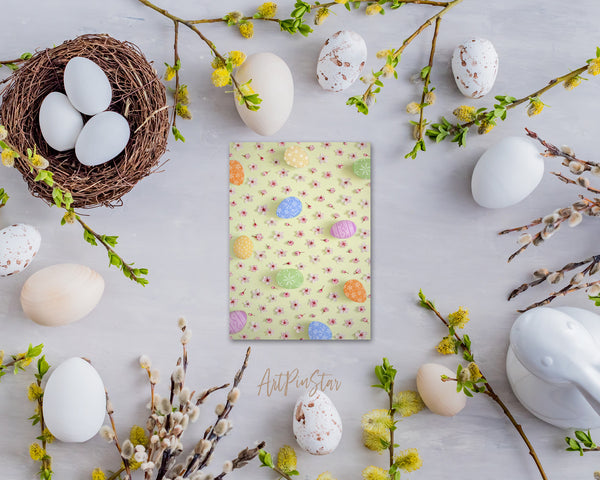 Easter Eggs Spring Flower Customized Greeting Card