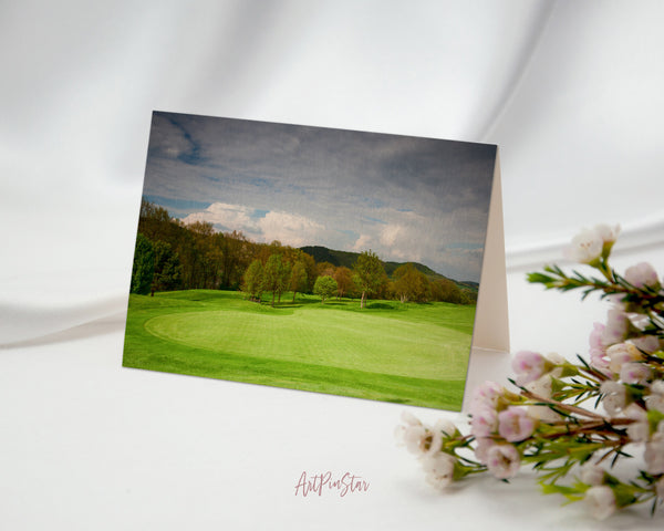 Czech Republic Golf Course Landscape Custom Greeting Cards