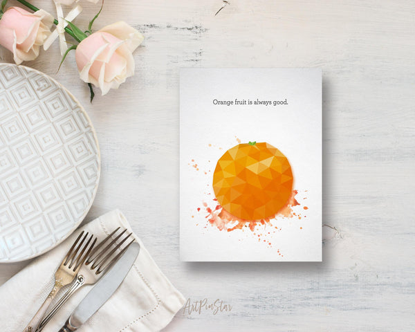 Orange fruit is always good Food Customized Gift Cards