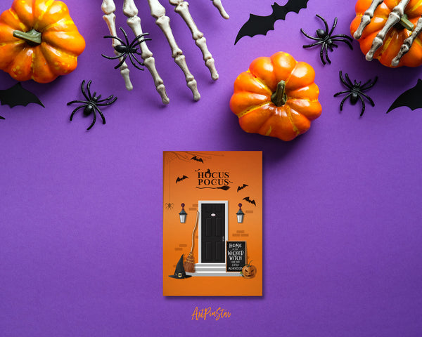 Halloween Home of the wicked witch and her little monsters Custom Holiday Greeting Cards