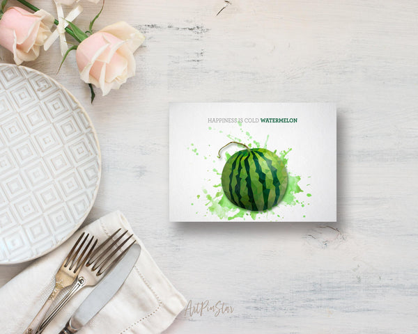 Happyness is cold watermelon Food Customized Gift Cards