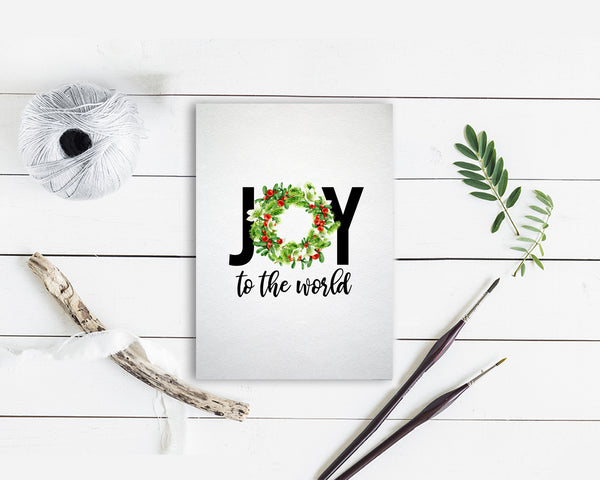 Joy to the world Personalized Holiday Greeting Card Gifts