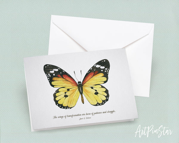 The wings of transformation are born of patience Janet Dickens Butterfly Animal Greeting Cards