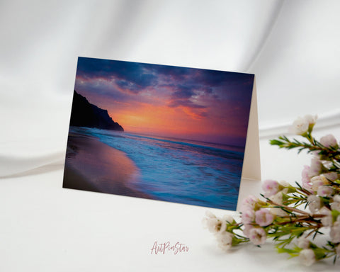 Beach Sunset Landscape Bible Greeting Cards