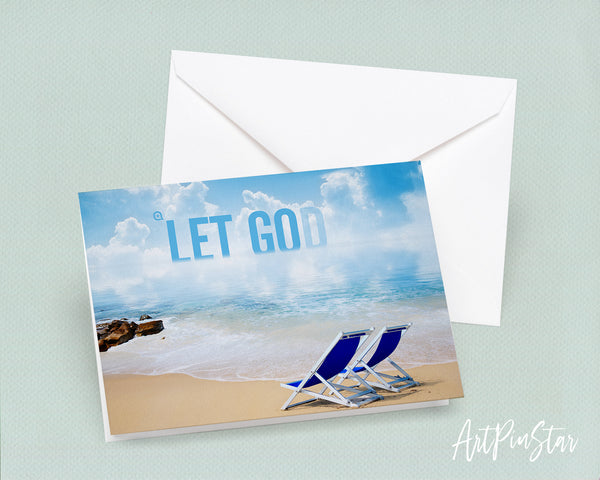 Let go and let Bible Verse Customized Greeting Card