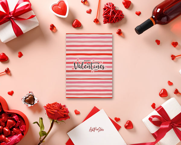 Valentine's Day Heart Customized Greeting Card
