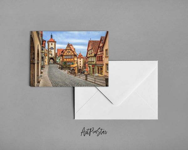 Rothenburg ob der Tauber, Germany Landscape Custom Greeting Cards