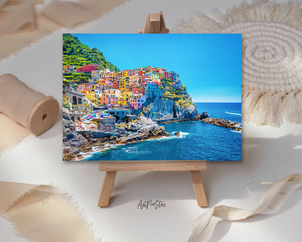 Mediterranean Sea Cinque Terre, Italy, Europe Landscape Custom Greeting Cards