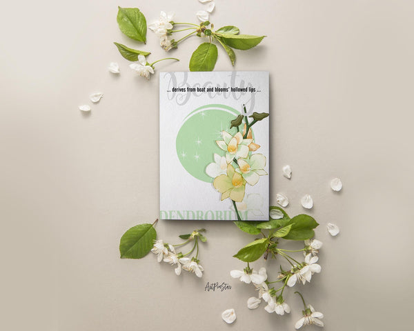 Dendrobium Flower Meanings Symbolism Customized Gift Cards