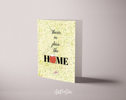 There’s no place like home Happiness Quote Customized Greeting Cards