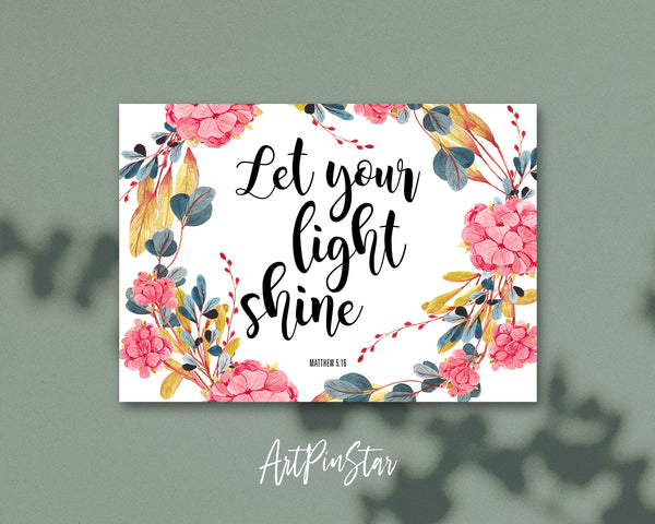 Let your light shine Bible Verse Customized Greeting Card