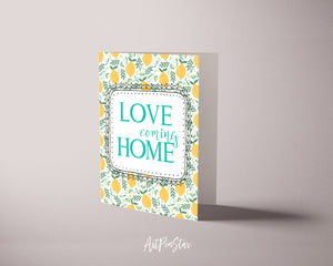 Love Coming Home Happiness Quote Customized Greeting Cards