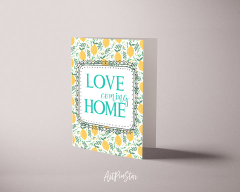 Love Coming Home Happiness Quote Customized Greeting Cards