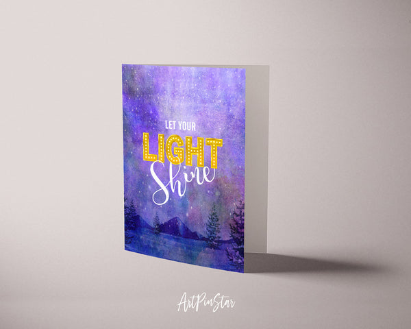 Let your light shine Matthew 5:16 Bible Verses Quote Customized Greeting Cards