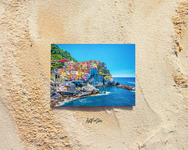 Mediterranean Sea Cinque Terre, Italy, Europe Landscape Custom Greeting Cards