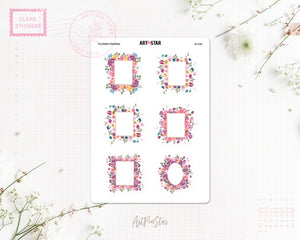 Flower Frames Planner Sticker, A6