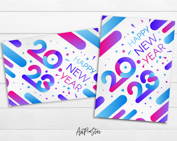New Year 2023 Hologram New Year Customized Greeting Card