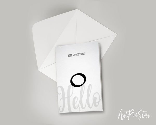 Just a note to say Hello Whole Note Whole Note Music Gift Ideas Customizable Greeting Card