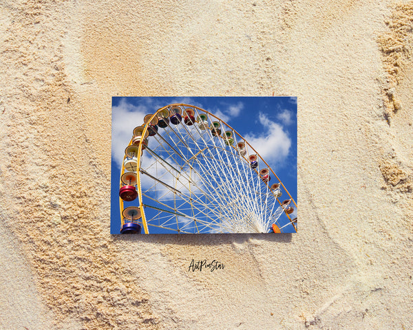 Lancashire Ferris Wheel, United Kingdom Landscape Custom Greeting Cards