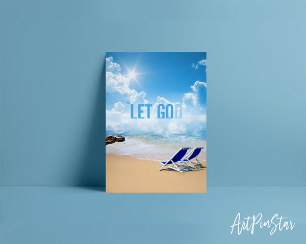 Let go and let Bible Verse Customized Greeting Card