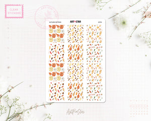 Autumn Mini Fullbox Pattern Planner Sticker, Weeks