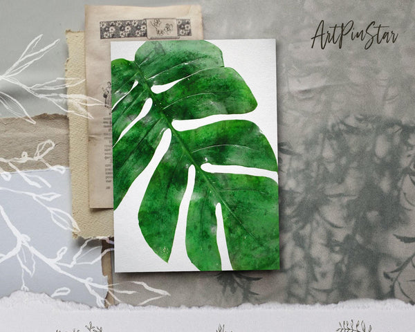 Tropical palm leaf Botanical Garden Customized Greeting Card