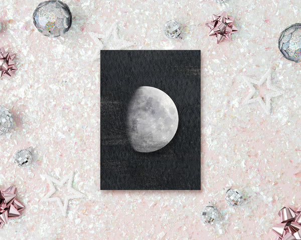 Waxing Gibbous Moon Phases Customizable Greeting Card