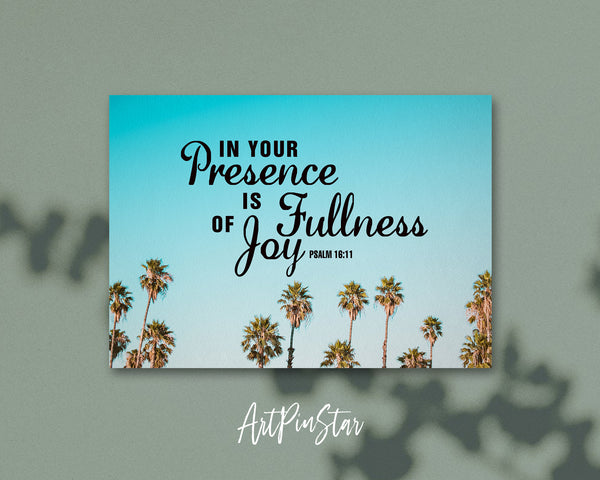 In your presence is fullness of joy Psalm 16:11 Bible Verse Customized Greeting Card