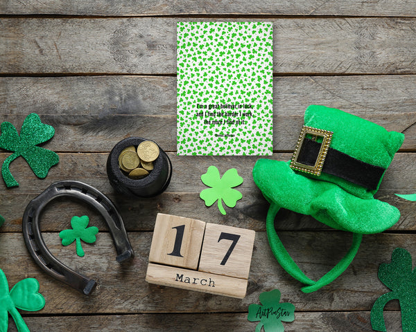 I’m a great believer in luck-Thomas Jefferson St. Patricks Day Personalized Gifts Card - ArtPinStar.com