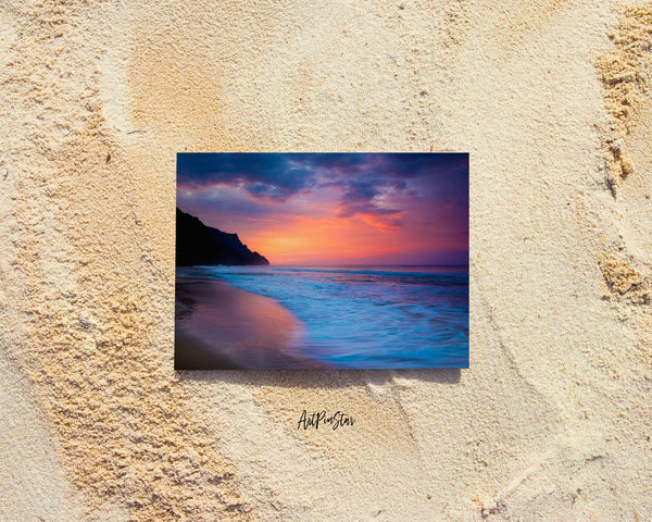 Beach Sunset Landscape Bible Greeting Cards