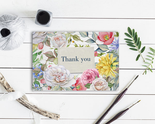 Thank You Flower Messages Note Cards