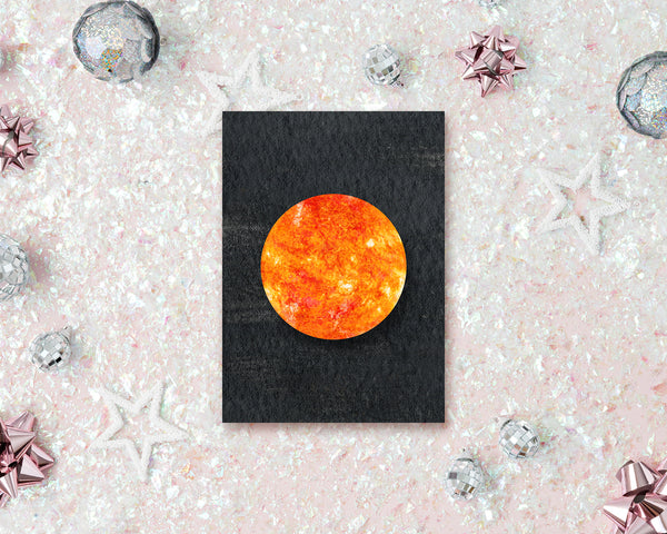 Sun Planet Solar System Customizable Greeting Card