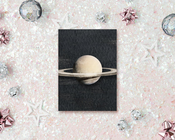 Saturn Planet Solar System Customizable Greeting Card