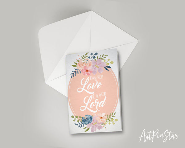 For the love fo the Lord Bible Verse Customized Greeting Card