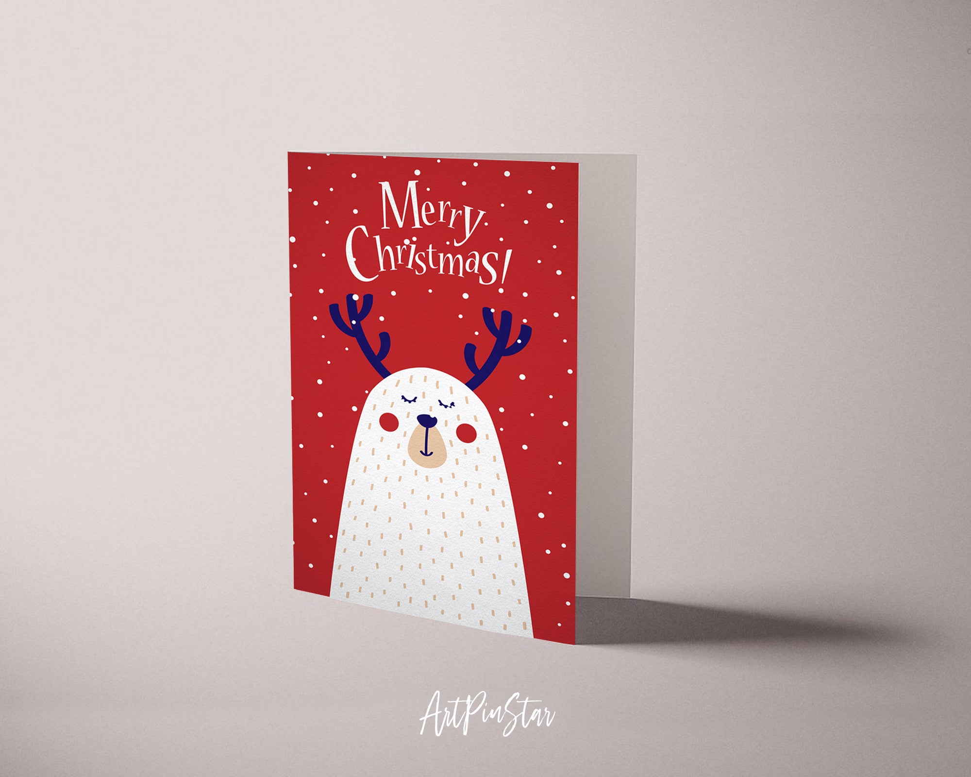 Merry Christmas-Deer Personalized Holiday Greeting Card Gifts