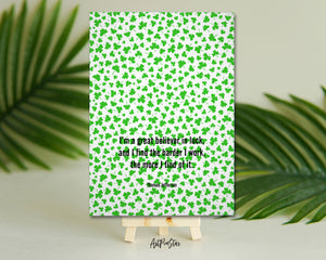 I’m a great believer in luck-Thomas Jefferson St. Patricks Day Personalized Gifts Card - ArtPinStar.com