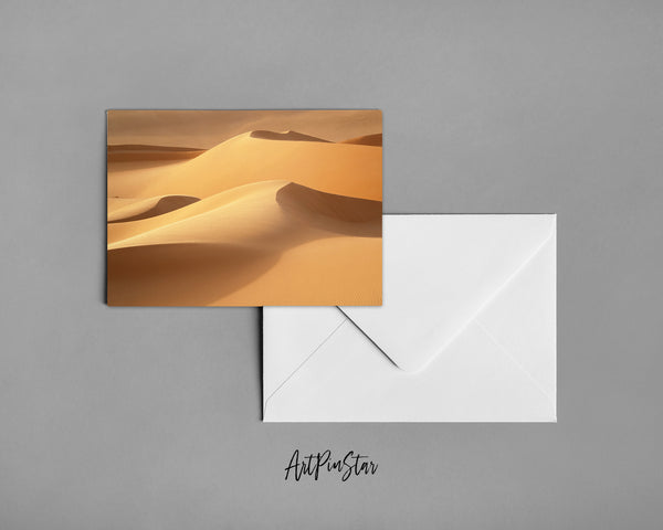 Sandy Barkhans Desert Dunes Landscape Custom Greeting Cards