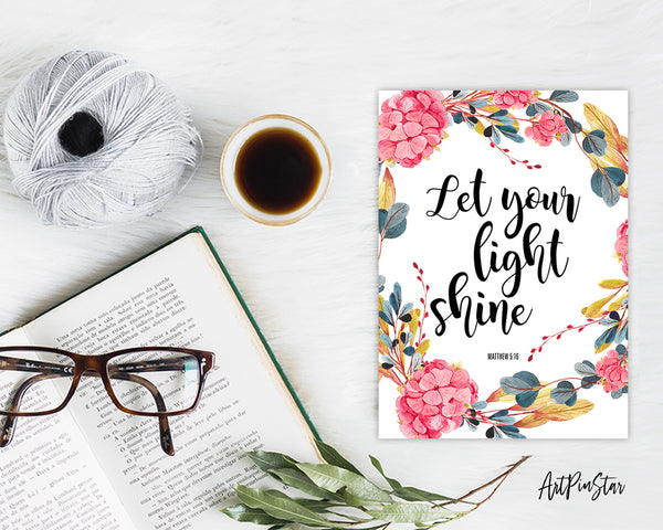 Let your light shine Bible Verse Customized Greeting Card