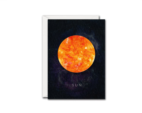 Sun Planet Universe Space Solar System Customizable Greeting Card