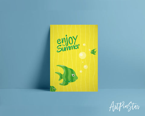 Enjoy the summer Fish Animal Greeting Cards