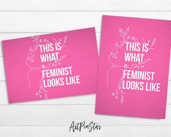 This is what a feminist looks like, LGBTQIA Greeting Cards Pride Month with Rainbow