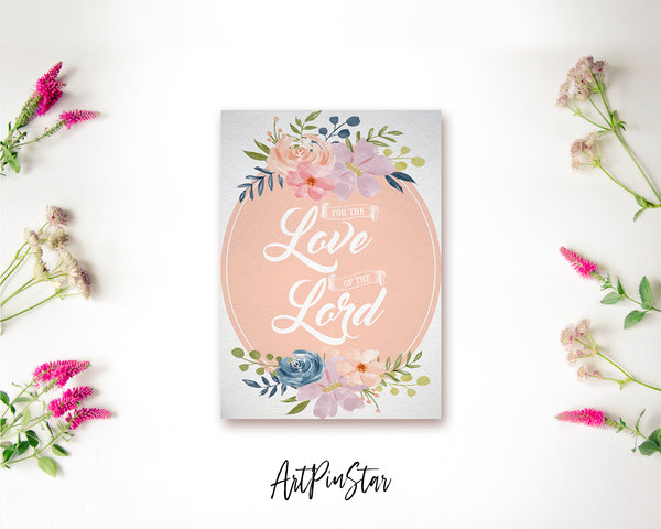 For the love fo the Lord Bible Verse Customized Greeting Card