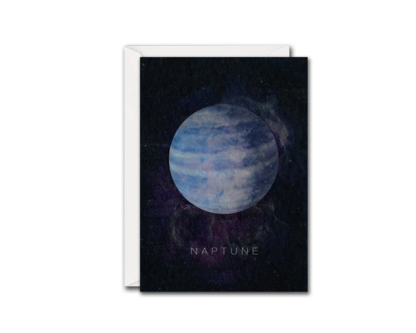 Neptune Planet Universe Space Solar System Customizable Greeting Card