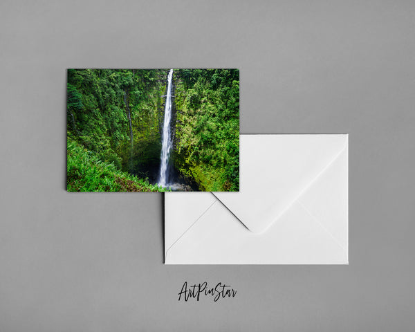 Hilo Hawaii Island, Akaka Falls State Park Landscape Custom Greeting Cards