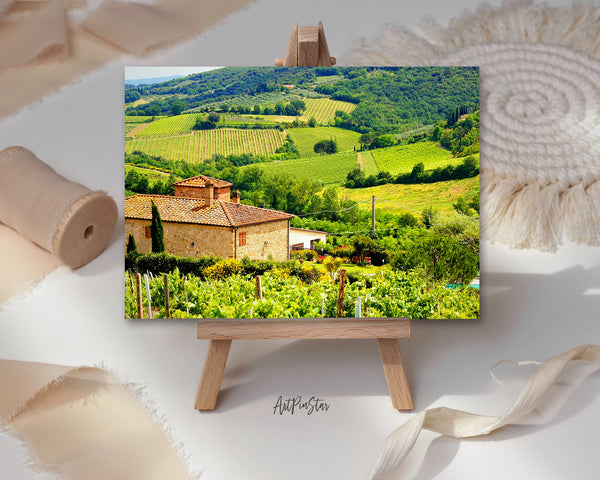 Wineries Vineyard Tuscany, Italy Landscape Custom Greeting Cards