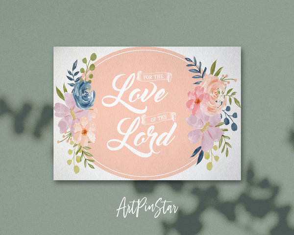 For the love fo the Lord Bible Verse Customized Greeting Card